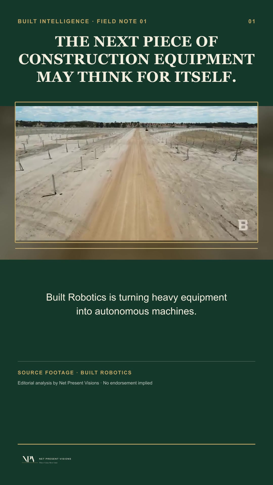 Built Robotics construction automation analysis by Net Present Visions